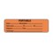 Nevs Portable Exam Labels - Portable 7/8" x 3" Flr Orange w/Black X-2989 - alternate 1